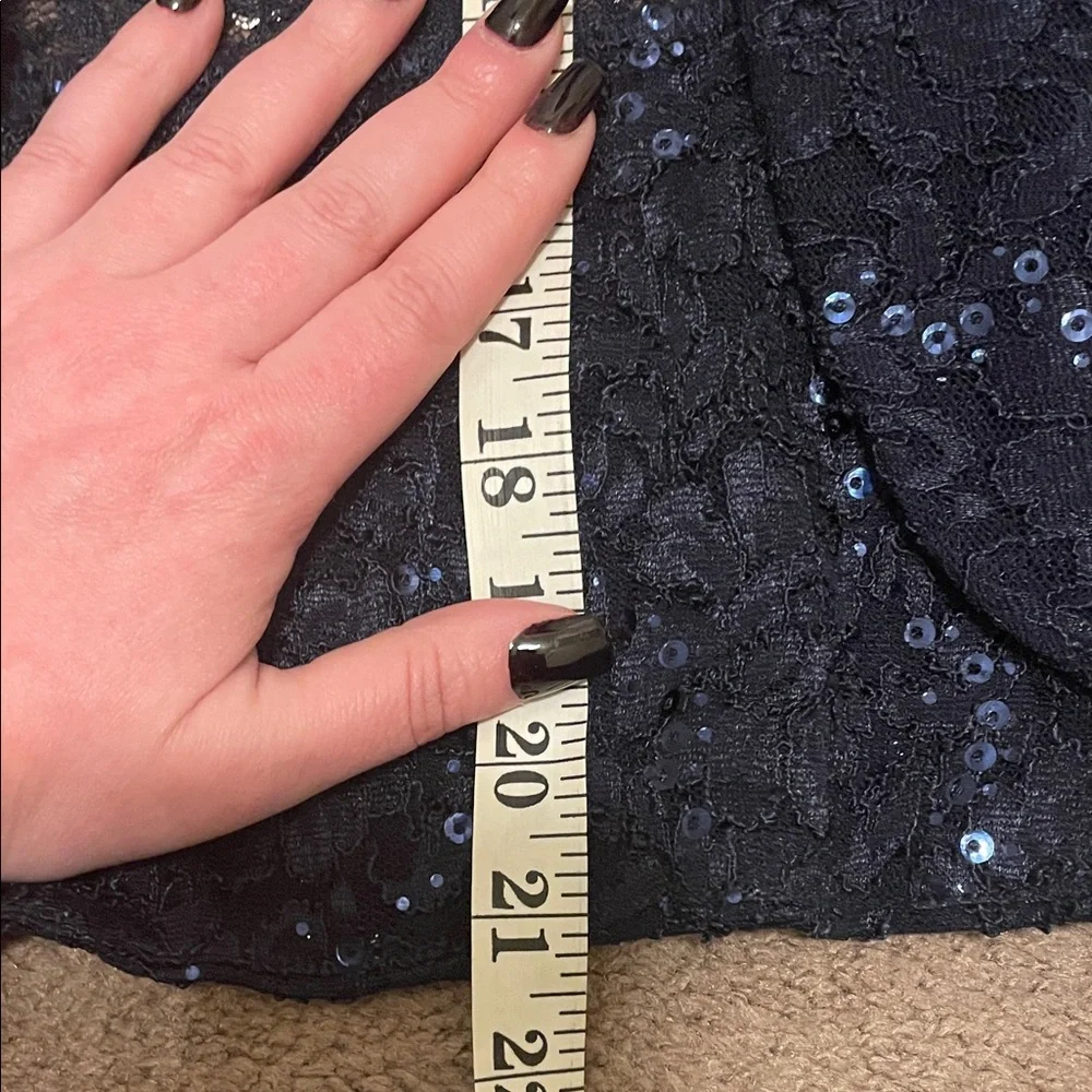 R&M Richards Size 14  Navy Lace Jacket - Picture 7 of 7